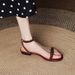 European And American Style Flat With Rivets For Women, Fashionable Round Toe, New Summer 2025 Versatile Roman Sandals_vogvips.com