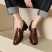 In Stock 2918 Retro Slip-on Loafers For Women, British Style, Sole, Versatile Small Shoes, Soft Leather Round_vogvips.com