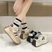 Breathable Casual Sports For Spring, New Student Women's White Versatile Trendy Single Shoes, Korean Version Thick Soled_vogvips.com