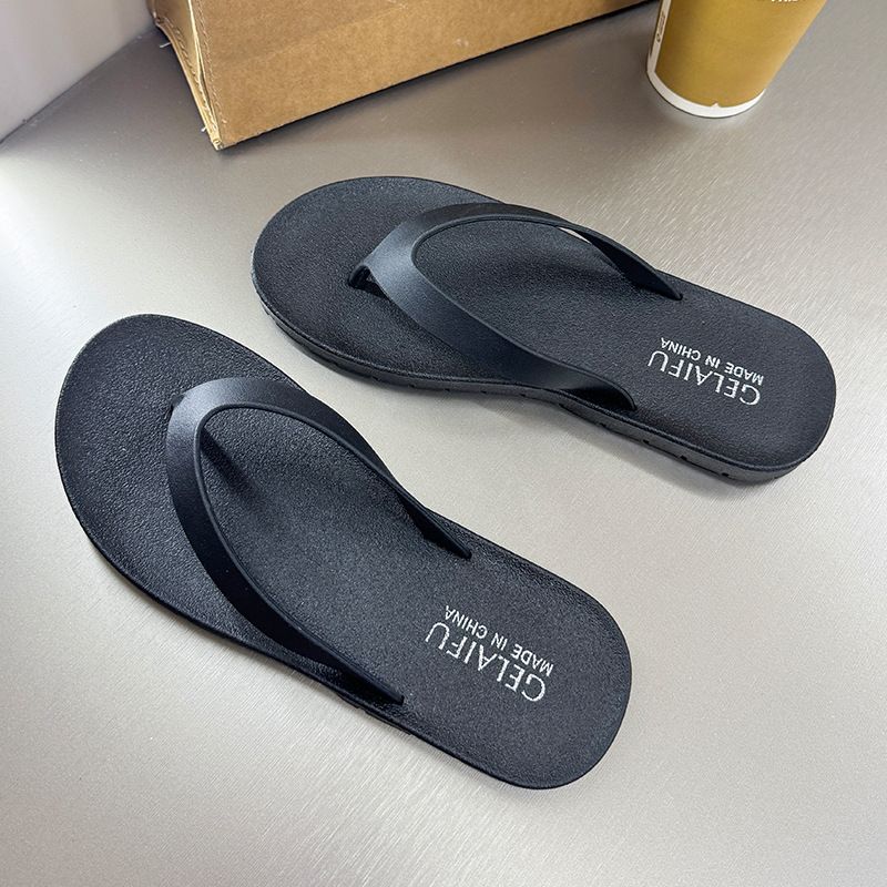 Women's Summer Fashion Korean Style Solid Color Flip Flops Flat Sandals For Outdoor Wearing Indoor Home Beach Slippers For Women And Men_vogvips.com
