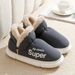 Waterproof Slippers Women's Outdoor Wear 2025 New Winter Versatile Warm Thick Sole Anti Slip Cotton Shoes For Men's_vogvips.com