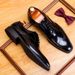 Italian Patent Smooth Men's British Genuine Pointed Business Formal Shiny Leather Oxford Trendy Casual Shoes_vogvips.com