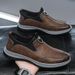 Euro Step 2025 Spring New Men's Casual Leather Breathable Sole Soft Panel Driving Shoes Loafers_vogvips.com