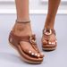 Summer Women New Open Toe Beach Shoes Flip Flops Wedges Comfortable Slippers Cute Sandals Plu Size 35~43 Chaussure Femme_vogvips.com