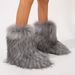 Women's New Furry Cross-Border European And American Style Flat High-Top Fur Snow Winter Warm Mid-Calf Boots_vogvips.com