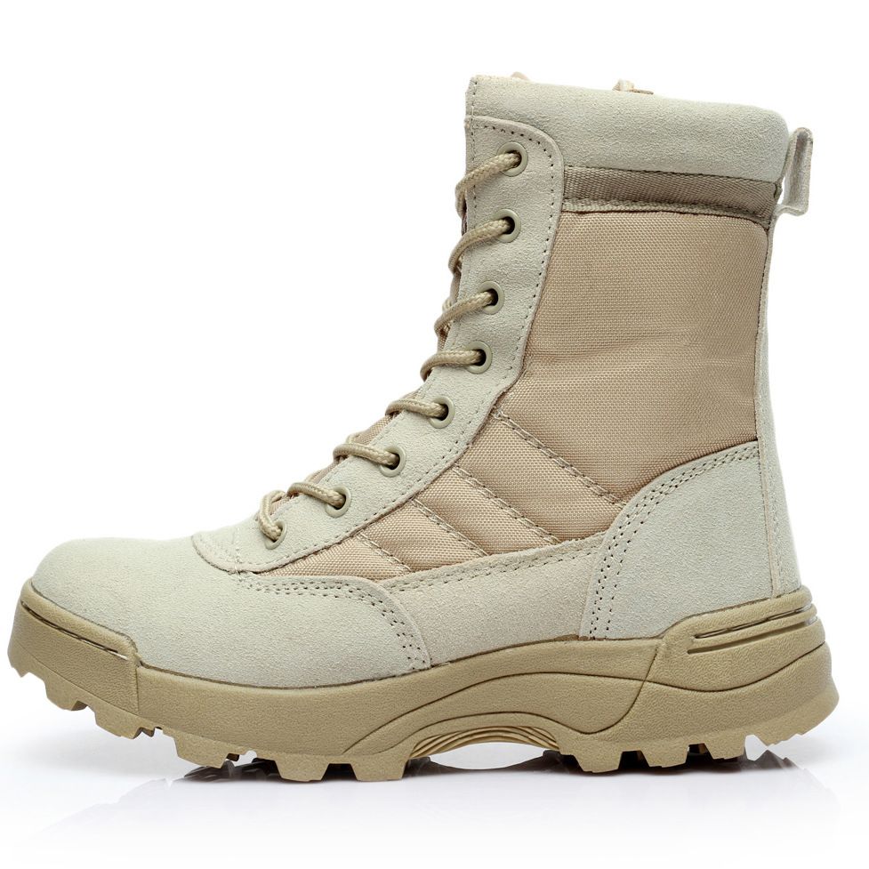 Men's Shoes Outdoor Desert Boots High Top Tactical Boots Military Fan Training Boots Men's Military Training Shoes Combat Boots_vogvips.com