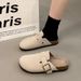Women's Slip-On Mules Flat Shoes Breathable Soft PU Leather Casual Comfortable Fashion Footwear For All Seasons_vogvips.com