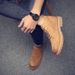 European Warm Series Men's Martin Autumn Fleece Lined High Korean Trendy Work Shoes British Style Mid Top Casual Versatile Short Boots_vogvips.com