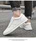 Round Head Lace-up Single Shoes Cowhide Men's Shoes Breathable Casual Board Shoes Men's Students Little White Shoes Men's Shoes_vogvips.com