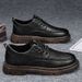 Euro Step 2025 Spring New Men's Business Formal Brogue Trendy Versatile British Style Casual Leather Shoes_vogvips.com