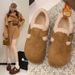 Winter New Thick Cotton Shoes, Flat Bottom Anti Slip Hairy Shoes, Cotton Boots_vogvips.com