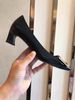 RENYOUVIWIOR Buckle Single Thick Mid Heel Flat Square Toe Shallow Mouth Women's Wedding Shoes Commuter High Heels_vogvips.com
