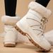 Snow Boots, Warm And Thick Lace Up Women's Boots, Outdoor Anti Snow And Anti Cold High Top Women's Boots_vogvips.com