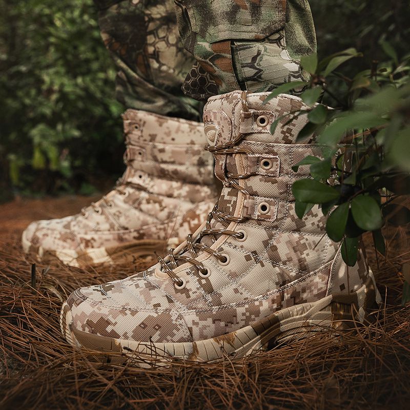 Men's Casual Shoes Outdoor Tactical Boots High Top Military Combat Boots For Hiking Camping Training Durable Non-Slip Camouflage Boots Sizes 39-47_vogvips.com