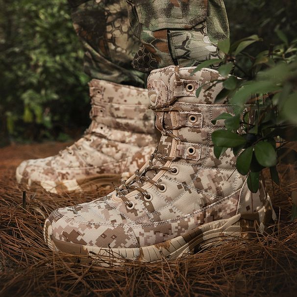 Men's Casual Shoes Outdoor Tactical Boots High Top Military Combat Boots For Hiking Camping Training Durable Non-Slip Camouflage Boots Sizes 39-47_vogvips.com