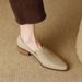 Foreign Trade Cross-Border Pointed Toe Slip-On Soft Leather Loafers For Women, Spring And Autumn New Versatile Chunky_vogvips.com