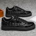 SHLIANG Men's Casual Leather Shoes Non-slip Sports Shoes Fashion Comfortable Sneakers Male Flat Slip-on Casual Shoes SB147_vogvips.com