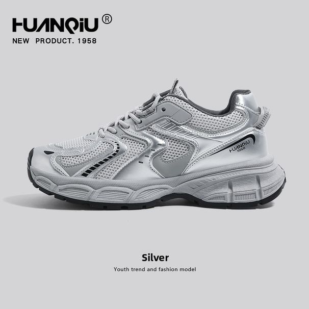 Men's Chunky Platform Dad Sneakers Thick Sole Height Increasing Trendy Casual Versatile Lace Up Sneakers For Walking Comfort_vogvips.com