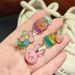 Kids Shoe Charms - Glitter Princess & Ice Cream Bunny Decor With Rainbow Clips (Detachable Shoe Accessories For Girls)_vogvips.com