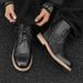 Martin Boots Men's High-top Thick-soled Heightening Soft Leather Boots Retro Tooling Locomotive Boots_vogvips.com