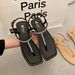 Flat Toe Post Sandals For Girls 2023 New Summer Student Versatile Dress Fairy Style Roman Shoes_vogvips.com