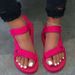 2025 Summer New Korean Versatile Soft Bottom Sponge Cake Sandals Learn Casual Velcro Women's Shoes_vogvips.com