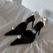 STRIDEO French Pointed Pearl Sandals Thin Heel Celebrity Banquet Cool Slippers 2026 New White Rose Suede High Heels Women_vogvips.com