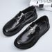 Euro Step Brand New Lazy Business Casual Shoes Men's Loafers Thick Sole Versatile Genuine Leather Breathable Moccasins_vogvips.com