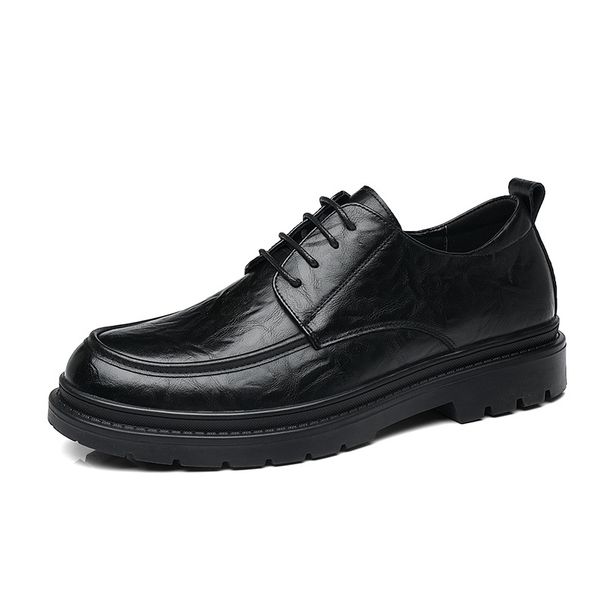 Deb Shoes Men's Genuine Leather Thick Sole Classic British Style Wedding Formal Dress Shoes_vogvips.com