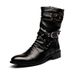 European Warm Series Spring And Autumn British Style Pointed Toe High-top For Men, Korean Version Trendy Martin Boots, Mid-calf Fashionable_vogvips.com