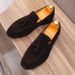 Men's slip-on bean shoes men's plus-size fringe loafers_vogvips.com