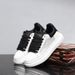 Men's Shoes Genuine Leather Thick Soled Casual Sneakers Summer Versatile Breathable Single Mesh White Sneakers For Couples_vogvips.com