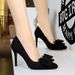 8316-H86 European And American Style Party High-heeled Shoes, Stiletto Ultra-high Heel, Shallow Cut, Suede, Round Toe,_vogvips.com