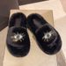 2026 New Lady Eyes Fluffy Slippers Non-slip External Wear Versatile Thick-bottomed Plush Slippers_vogvips.com