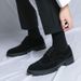 Euro Step Youth Carved Suede Men's Brogue Pointed Casual British Style Single Korean Version Small Leather Shoes_vogvips.com