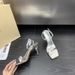 Fashion Thin Heel Temperament Versatile Silver Word With French High Heel Sandals Women_vogvips.com
