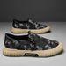 Men's Camouflage Canvas Slip-On Shoes - Summer Breathable Casual Sneakers, Beijing-Inspired Loafers With Comfortable Design_vogvips.com