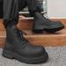 Vintage Martin Boots Men's High-top Locomotive Leather Boots Men's Heavy American Tooling Boots_vogvips.com