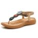 New 2026 Spring Bohemian Wind Wood Beads With Drills, Light And Comfortable Sweat-proof Mother Sandals_vogvips.com