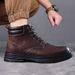 Martin Boots Shoes Men's Big Head Derby Shoes Style Platform Knight Boots Shoes Men_vogvips.com
