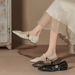 New Autumn Winter French Retro Women's Shoes, Shallow-cut Soft Leather Low-heel Mary Jane Shoes With Pleated Details And_vogvips.com
