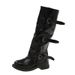 French Style Thick Sole Belt Buckle 2025 Autumn Winter New Women's Chunky Heel Ruched Slouch Mid-Calf Boots_vogvips.com