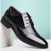 Cross-Border Large Size New Pointed Leather Men'S Business Formal Fashion 100 Tower Lace-Up Wedding Shoes 456_vogvips.com
