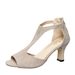 Large Size 2025 Summer High Heels, Women's Side Empty Fashion, Minimalist Style, High-heeled Sandals_vogvips.com