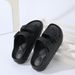Men's High-End Thick-Soled Slippers, Women's New Summer Style Outdoor Sandals With Double Straps, Non-Slip, Breathable, Soft-Soled Beach Shoes_vogvips.com
