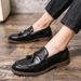2020 Autumn New Large Size Men's Casual Leather Hairstylist Fashion Trend Slip-On Business Shoes 581_vogvips.com