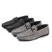 New men's bean shoes striped soft leather light lazy shoes cover feet fashion casual shoes all fashion men's single shoes_vogvips.com