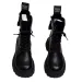 SLX Winter British Style Womens Martin Boots Black Retro Zipper Thick Bottom Joker High Quality Soft Leather Booties_vogvips.com
