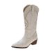 Embroidered Western Cowboy For Women 2025 Autumn Winter New Large Size Pointed Toe Over-the-Knee Long Chunky Heel High_vogvips.com