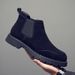 Fur Martin Boots Men's Round Head Platform Short Boots Medium Help Desert Boots Matte Leather Men_vogvips.com